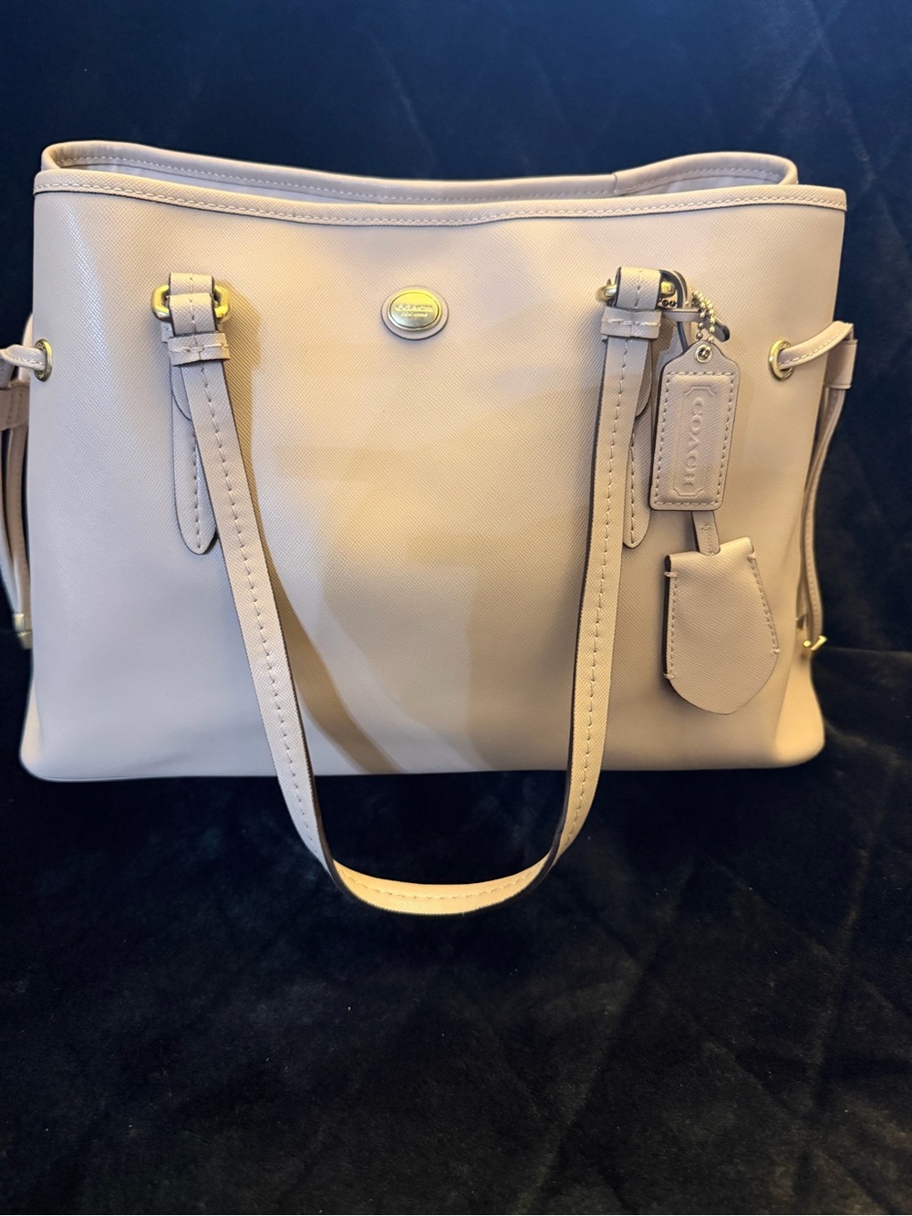 Coach Pebble Leather Tote in Light Taupe F29362